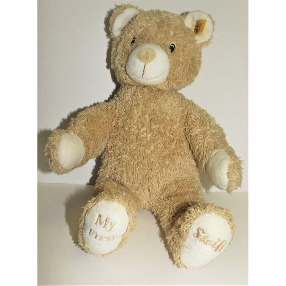 Vintage 1973 My First Steiff 14 inch teddy bear plush ear tag 669194